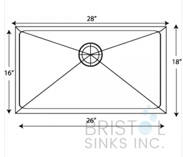 B1912 UNDERMOUNT STAINLESS STEEL KITCHEN SINK 15 MM CORNERS - Image 2